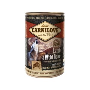 CARNILOVE DOG CANS. ADULT LAMB&WILD BOAR 400GR