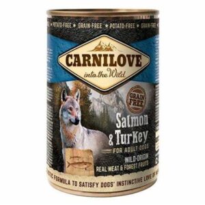 CARNILOVE DOG CANS. ADULT SAUMON DINDE 400GR