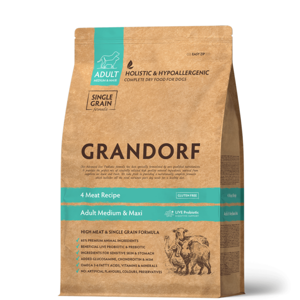 Grandorf Medium Maxi adult 4 viandes